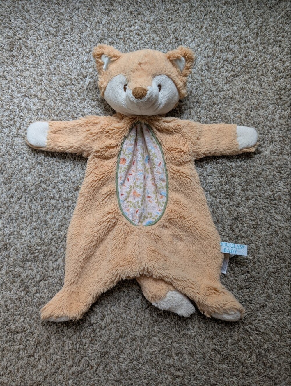 Douglas Baby Plush Fox Lovey Soother Blanket- Tan Comfort Toy